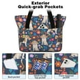thumbnail image 2 of Tote Bag for Women - Beagle Dog Dog and Flower Shoulder Bag - Large Utility Work Duffle Bag with Zipper Handbag for Travel, Work, Sprots, 2 of 5