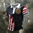 thumbnail image 2 of LTTVQM 250th Anniversary Usa Shirt for Men Short Sleeve Casual Summer Patriotic Flag Print American 1776-2026 Polo Shirts Black L, 2 of 7