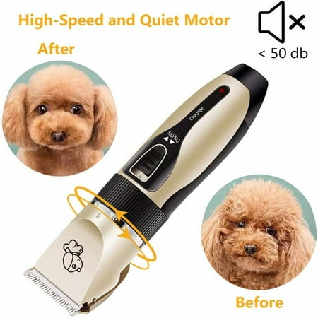Cordless Dog Clipper Kits Dog Grooming Clippers Pet Hair Trimmer With 4 Combs Walmart