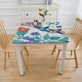thumbnail image 3 of nygtbtfer  Bird Floral Table Cloth Hummingbird Dragonfly Butterfly Hydrangea Nature Spring Round Tablecloth for Dining Room, Party, Banquet, 3 of 7