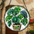 thumbnail image 5 of Stained Glass Window Hanging, Grapes and Wine Suncatcher Diamond Glass Panel Hangings Sun Catchers Decor for Birthday for Women, Men, Wife, Aunt, and Mom, 5 of 6