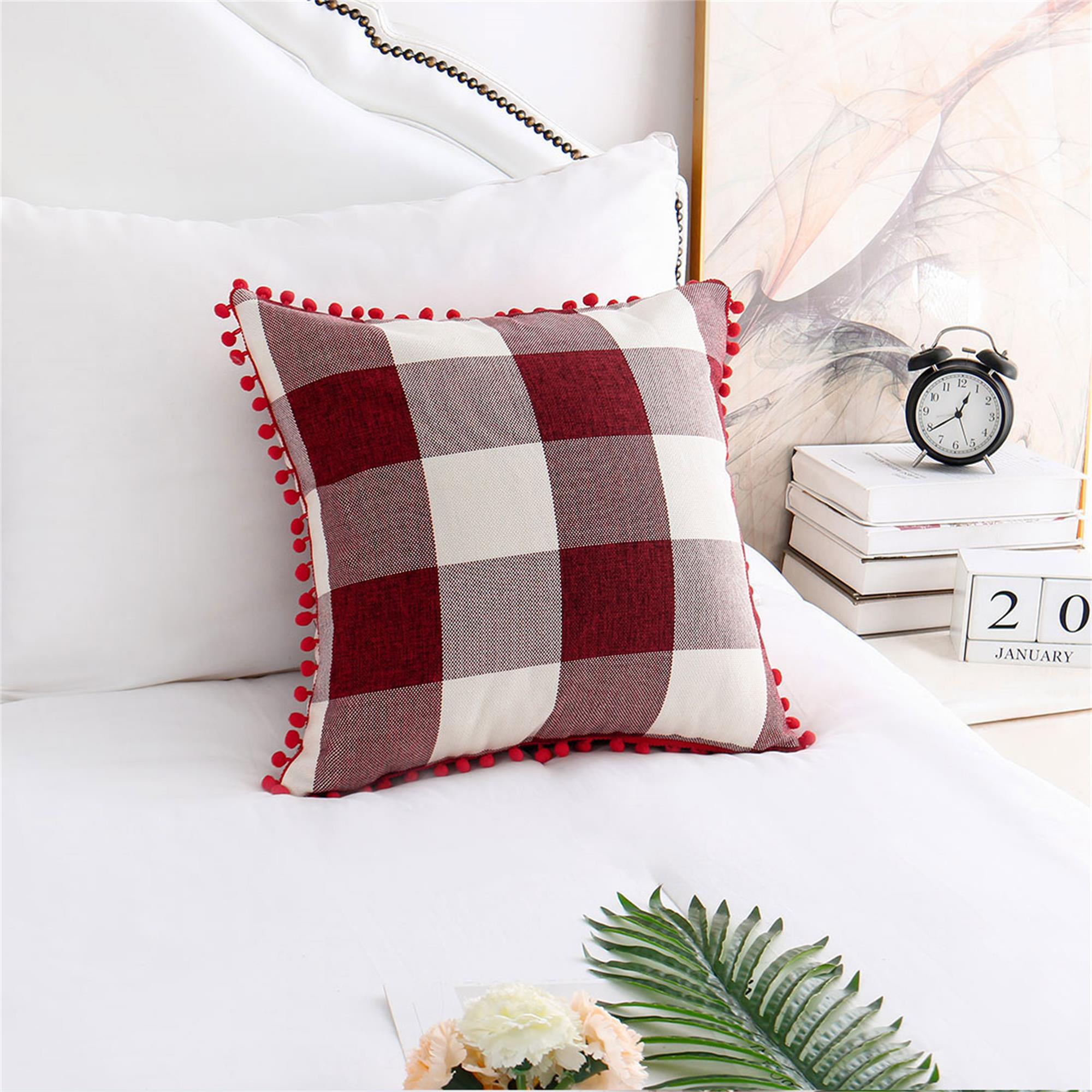 Pottery Barn Pieced Pieced Stripe Pillow Cover~18X18"~Red Christmas Holiday 
