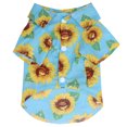 thumbnail image 1 of Camiseta para mascotas de algodón suave y lindo estampado de flores de sol, chaleco de verano para perros a la moda, ropa para cachorros y gatos, 1 of 8