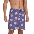 thumbnail image 2 of Balery Cute Pig Pantalones cortos de pijama de punto de algodón para hombre con cinturilla y bolsillos-XX-Large, 2 of 6
