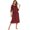 Red, variant on Clearance! Zipper Front Robes Women House Coat Half Sleeve Loungewear Long Nightgown with Pockets, Red, S