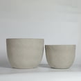 thumbnail image 2 of NOBOLEA 2Pcs Round Concrete Planter, Large Indoor/Outdoor Flower Pots with Drainage Hole for Plants for Home Garden Patio, 13" x 13" & 16" x 16", 2 of 12