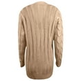 thumbnail image 6 of Clearance Women's Sweater Cardigan Long Sleeve Soft Chunky Knit Sweater Open Front Cardigans Outwear Coat, 6 of 7