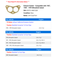 thumbnail image 2 of Exhaust Gasket - Compatible with 1987, 1989 - 1999 Mitsubishi Galant 1990 1991 1992 1993 1994 1995 1996 1997 1998, 2 of 2
