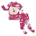 thumbnail image 2 of yboeqw Kids Pajamas for Girls Skeleton Sleepwear 2T 3T 4T 5T 6T 7T 8T Toddler Girls Halloween Long Sleeve Crewneck Pjs Festival Outfit Set(3Y,Hot Pink), 2 of 8