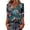 Light Green, variant on Funny Bat Pumpkin Skeleton Print Halloween Costume for Women, V Neck 3/4 Sleeve Loose Tunic Halloween Holiday Wear