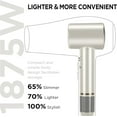 thumbnail image 3 of Hair Dryer, 110, 000 RPM Air-Sonic High-Speed Blow Dryer with Diffuser, Cool/Care/Dry Display & 200 Million Negative Ionic, PARWIN PRO BEAUTY 1875W Hairdryer for Home Travel, Champagne Silver, 3 of 9