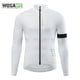 thumbnail image 2 of WOSAWE Otoño Blanco Manga Larga Jersey Ropa Carrera Hombres Ciclismo Jersey Pro Equipo Carretera Bicicleta Ciclismo Ropa Malla Transpirable, 2 of 5