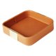 thumbnail image 2 of Bandeja de valet de cuero de PU, porta baratijas portátil, bandeja de entrada, soporte de sobremesa Naranja, 2 of 9