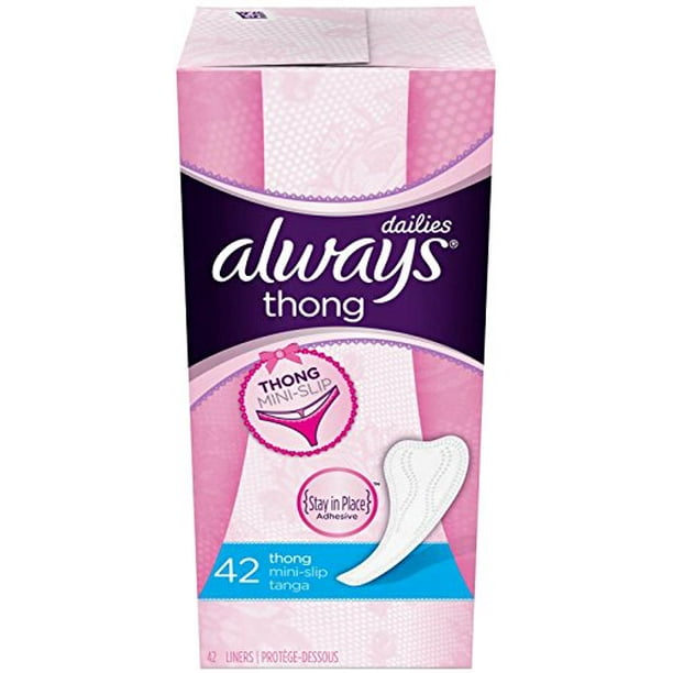  EASYDAY Thong Style Panty Liners for Women, Unscented