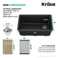 thumbnail image 6 of KRAUS Bellucci 30” in. Undermount Workstation Granite Kitchen Sink in Metallic Black with Accessories, 6 of 7