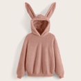 thumbnail image 5 of XAOWF Women'S Cute Rabbit Ear Casual Hooded Fashionable Long Sleeve Loose Fit Sweatshirt With Pockets Home Wear 2025 Comfort Breathable Pullover, 5 of 8
