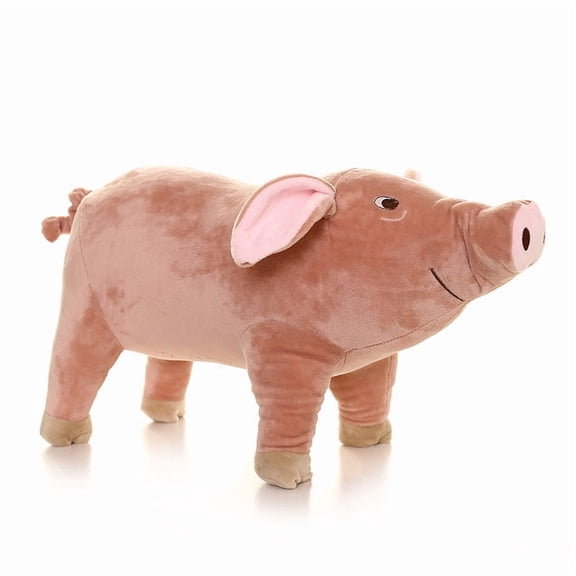 Realistic Pig Plush Toy, Lifelike Farm Animal Design with Soft Fabric, Standing Body Structure, Safe for Kids, Great Home Decor and Gift for All Ages