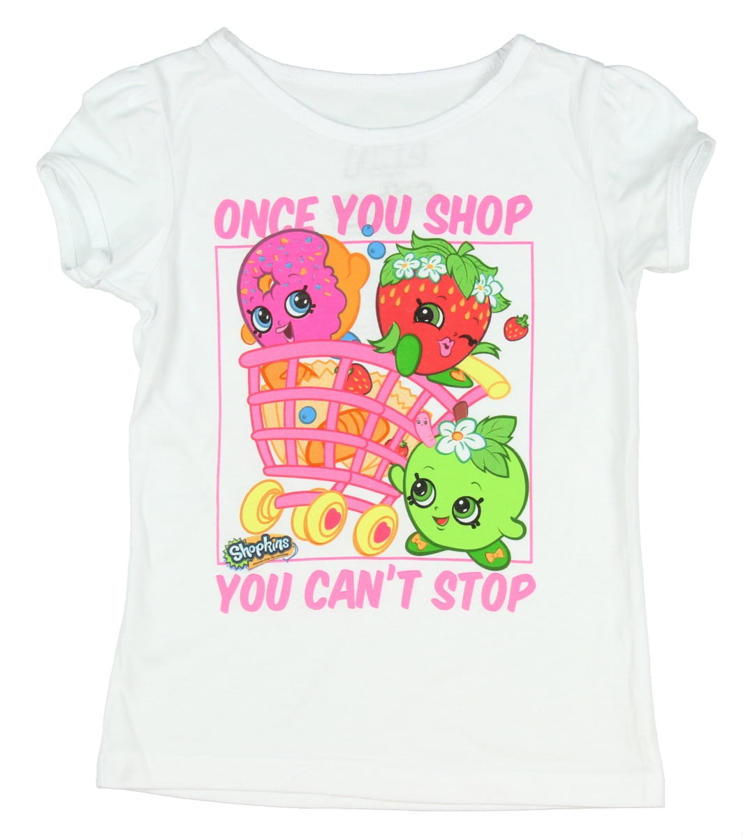 NEW GIRLS SHOPKINS BLACK LOVE TO SHOP GRAPHIC T-SHIRT 4-10 YEARS Great Gift 