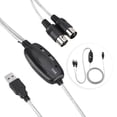 thumbnail image 1 of Cergrey MIDI Cable, USB MIDI Cable MIDI To USB Cable, For True Plug & Play, 1 of 8
