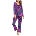 thumbnail image 2 of Ensembles de Pyjama pour Femmes 2 Pcs, Ensemble de Pyjama Décontracté Uni pour Dames avec Haut et Pantalon, 2 of 5