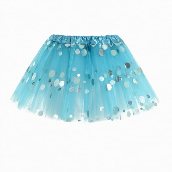 Kogui Tutu Girls Skirt Girls Tutu Skirt Little Girls Tutu Skirt Kid Princess Dance Tutu Princess Dress Ballet Skirt Size 2-12T (Sky Blue,2-12 Years)