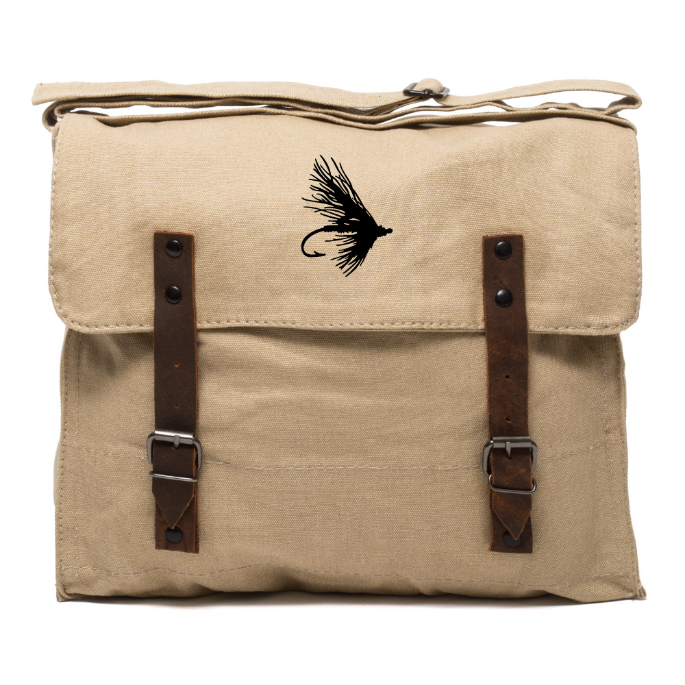 Fly Fishing Lure Hook Army Heavyweight Canvas Medic Shoulder Bag