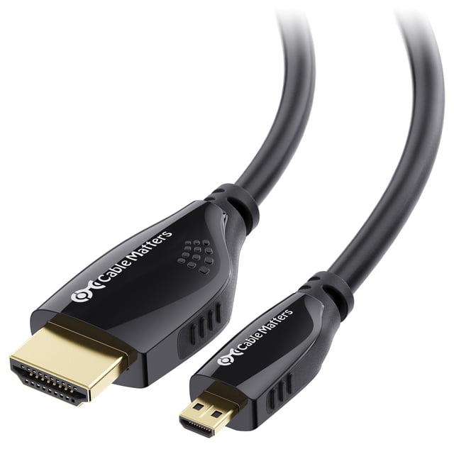 Cable HDMI Matters de alta velocidad 4K Micro HDMI a HDMI de 7,6 m