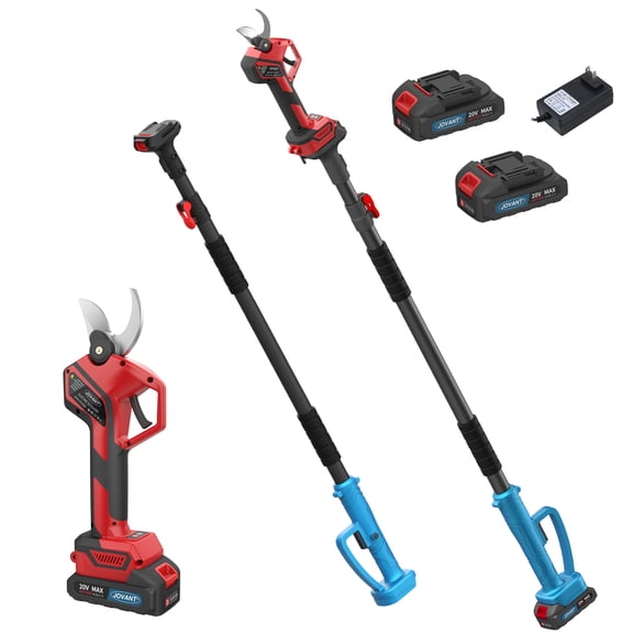 Electric Pole Saw with Reach Up to 13-Feet Pole and Portable Bag.1.1Inch Pole Saws for Tree Trimming,Cordless Pole Tree Trimmer (Included 2Pcs 2A Battery)