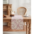 thumbnail image 2 of 100% Cotton French Pastoral Table Runners, 13x48 Inch Pink Farmhouse Table Runners 48 Inches Long, Vintage Flowers Print Home Decors, 2 of 6