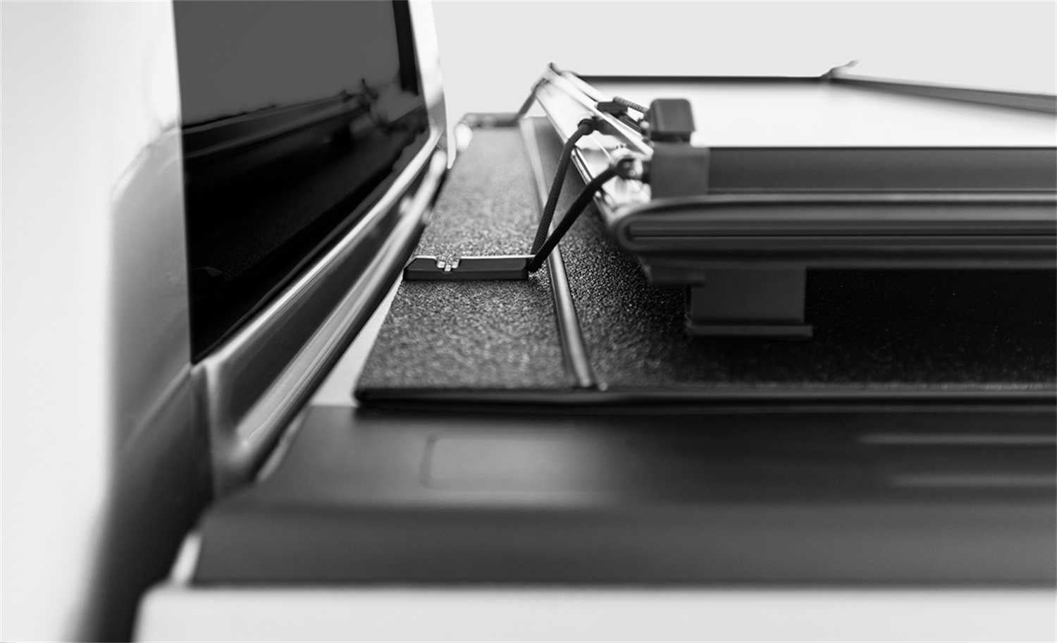 Access G3050049 Stance Hard Tri - Fold Cover, Black Urethane Finish, Split Rai Fits select: 2007-2021 TOYOTA TUNDRA