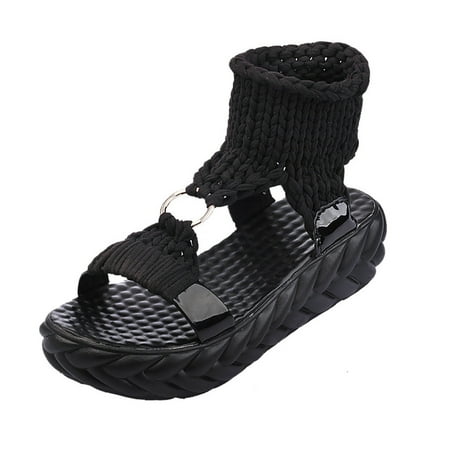 

Mackneog Women Ladies Thick Bottom Sandals Causal Shoes Platform Sandals Gift on Clearance