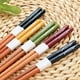 thumbnail image 3 of Palillos reutilizables, estilo japonés clásico, madera natural, paquete de regalo con función antideslizante, perfecto para la cocina asiática, 3 of 8