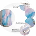 thumbnail image 5 of Light Pink Blue Marble Shower Curtain Set ，Waterproof Fabric Shower Curtains Modern Art Abstract Gold Texture Ombre Shower Curtains for Bathroom,Bathroom Decor 54x"78", 5 of 6