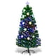 thumbnail image 1 of Árbol de Navidad Costway Preiluminado de fibra óptica de 120 cm con luces multicolores, 1 of 6