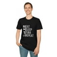 thumbnail image 4 of Funny Tuba Player T-Shirt Eat, Sleep, Tuba, Repeat, 4 of 7