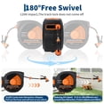 thumbnail image 4 of 130 Ft X1/2 in Retractable Garden Hose Reel, Wall Mounted Heavy Duty Garden Hose Reel with 10 Spray Nozzle, Slow Retraction System, 180°Swivel Bracket, UV Resistant & 3-Layer Protect, 4 of 7