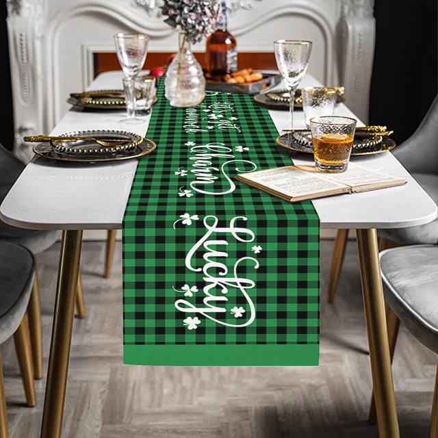 Up to 65% off Kitchen Gadgets Table Runner Tablecloth St. Patrick's Day Print, 13 X 70 Inch For St. Patrick's Day Table Decorations Kitchen Organizers and Storage