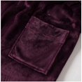 thumbnail image 4 of Women Fleece Hooded Bathrobe Soft Plush Full Length Long Spa Robe, 4 of 8