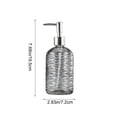 thumbnail image 3 of 450ML Textured Glass Lotion Dispenser, Large 450ML Glass Lotion Dispenser, Press Cosmetic Jar, Elegant Container for Bathroom Hand Soap Kitchen Liquid Refill, 3 of 6