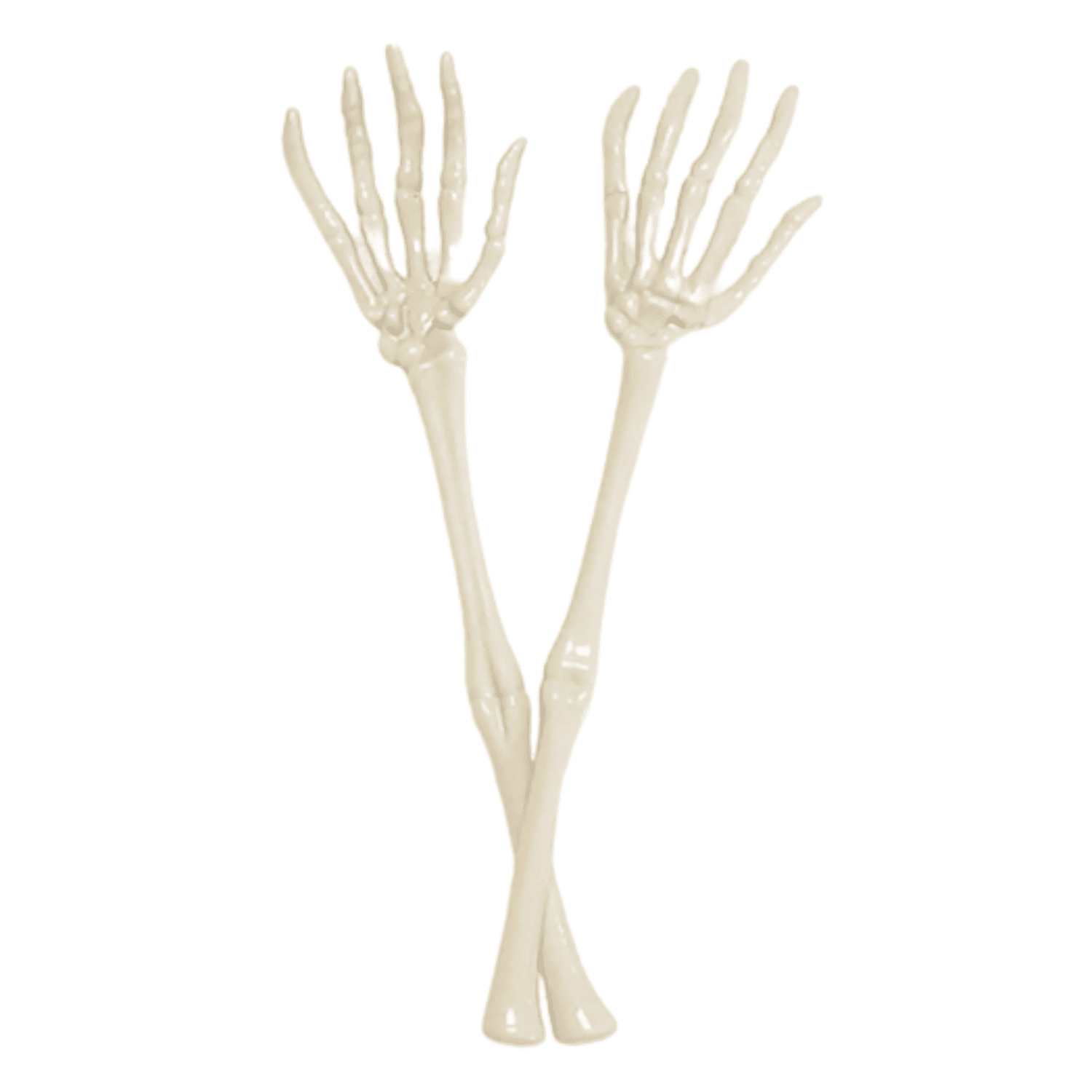 Halloween Skeleton Tongs, 2pcs Serving Hands Salad Spoon or Fork Realistic Scary Decorative Arm