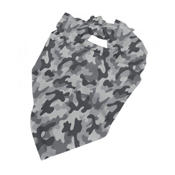 Grey Camouflage Print Dog Bandana Pet Scarf Dog Party Supplies For Dogs Pet Accessories For Dog Lovers