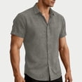thumbnail image 2 of CHUMUD Shirts for Men Summer Button Down Turn Down Collar Shirt Short Sleeve Casual Tops, 2 of 8