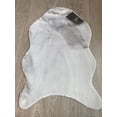 thumbnail image 1 of 2' x 6' Gray Rabbit Shaped Faux Fur Rug, 1 of 1
