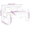 thumbnail image 3 of vidaXL 47” W Small Loveseat, Velvet Chesterfield Sofa, 2 Seater Couch for Living Room, Dark Green, 3 of 9