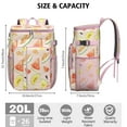 thumbnail image 3 of Fresh Geometric Watermelon Cooler Backpack - Insulated Soft Cooler Bag for Picnic, Work & College - 20L Capacity, Easy to Clean, Great for Fruit & Drink Storage, 3 of 6