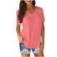 thumbnail image 2 of Fiudx Ropa de Mujer Blusa de Manga Corta con Cuello En V de Color Sólido a La Moda para Mujer, 2 of 6