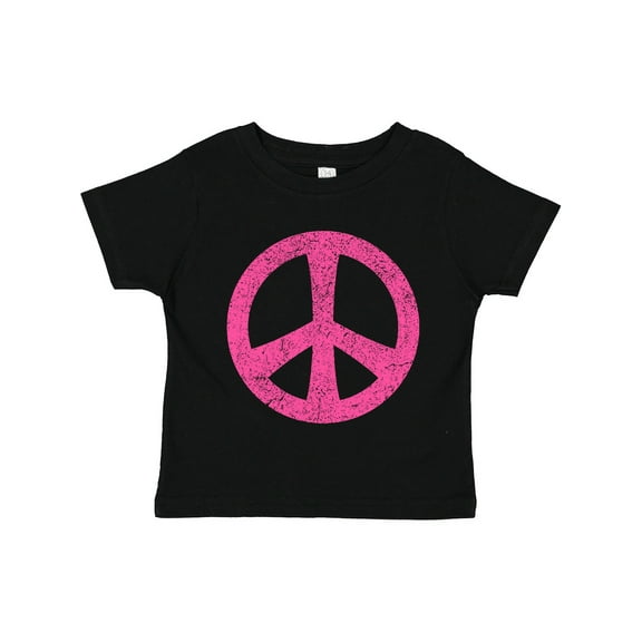 Inktastic Peace Sign Pink Retro Girls Toddler T-Shirt