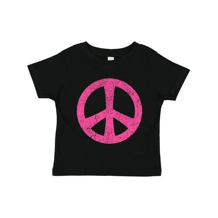 

Inktastic Peace Sign Pink Retro Gift Toddler Toddler Girl T-Shirt