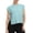 Blue, variant on Staron Women's Sleeveless Crop Top Crew Neck Loose Casual Sports Top Side Tie Asymmetric Hem High-Low Knit Tank, Black M