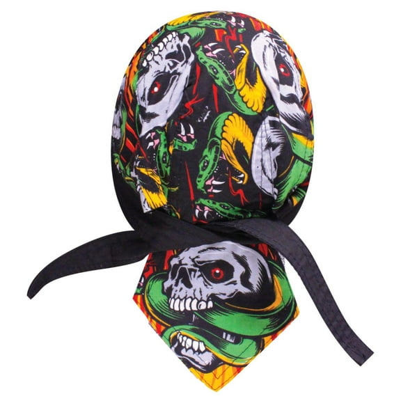 Danbanna Deluxe Snake Bite Doo-Rag Skull Cap Bandana, Unisex, One Size